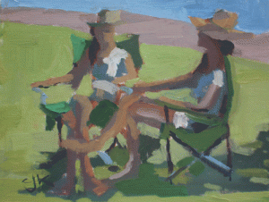 Park Life |Chit Chat | 7" x 9" | Oil